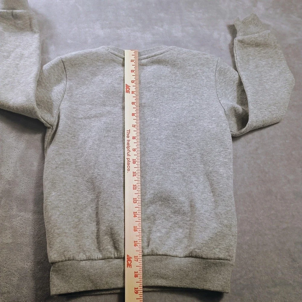 Converse Sweatshirt‎ Kids 7 Gray Fleece Pullover All Star Gator Graphic Top